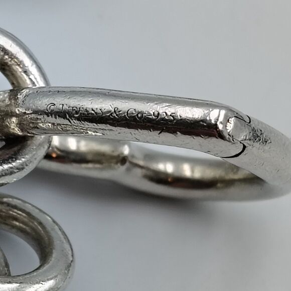 Tiffany & Co. Sterling Silver 925 Heart Clasp Bracelet 7.5" - Picture 11 of 14